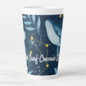 Wale surfen kosmische Wellen Blaue Sternbilder Milchtasse (Vorderseite)