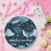 Wale surfen kosmische Wellen Blaue Sternbilder Pappteller (Party)