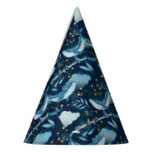 Wale surfen kosmische Wellen Blaue Sternbilder Partyhütchen (Links)