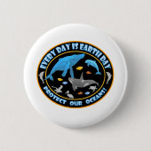 Wale und Delphine Button (Vorderseite)