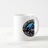 Wale und Delphine Kaffeetasse (VorderseiteRechts)