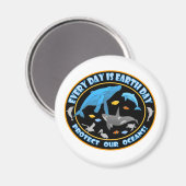 Wale und Delphine Magnet (Vorderseite/Rückseite)