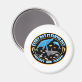 Wale und Delphine Magnet (Vorderseite/Rückseite)