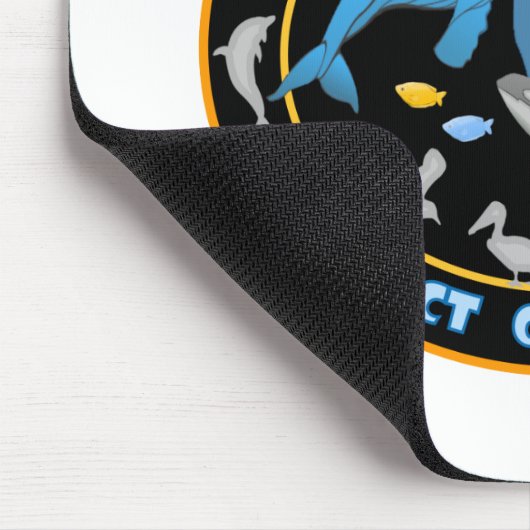 Wale und Delphine Mousepad (Ecke)