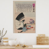 Wale und Fische speisen auf dem Poster der russisc (Küche)