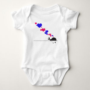 Wale und Herz Baby Strampler