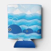 Wale und Wellen Dosenkühler (Rückseite)