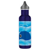 Wale und Wellen Edelstahlflasche (Links)
