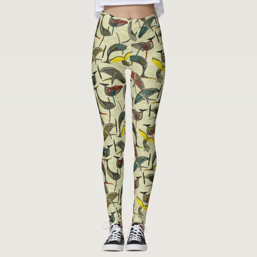Wale und Wellen kühl Leggings (Vorderseite)