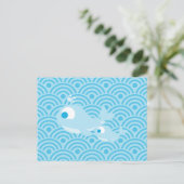 Wale und Wellen Postkarte (Stehend Vorderseite)