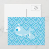 Wale und Wellen Postkarte (Vorne/Hinten)