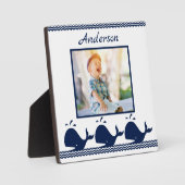 Wale und Wellen Rahmen Blau und Weiß Foto (Vorderseite)