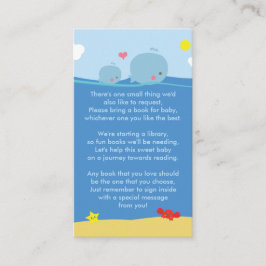 Wale unter dem Meer bringen eine Buchdusche ein Begleitkarte