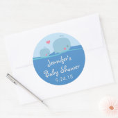 Wale unter dem Sea Baby Shower Sticker (Umschlag)