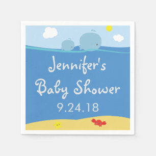 Wale unter den SeeBabyparty-Servietten Serviette