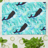 Wale unter Wasser schwimmen Thunder_Cove Geschirrtuch (Gefaltet)