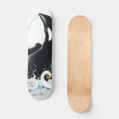 Wale vom Orca breit Doodle Tinte Skateboard (Vorderseite)