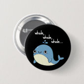 Wale, Wale, Niedliche Meerestiere Dark BG Button (Vorne & Hinten)
