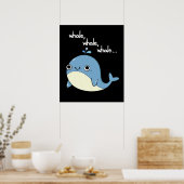 Wale, Wale, Wale — Funny Animal Pun Dark BG Poster (Küche)