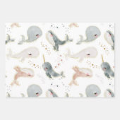 Wale Wasserfarbe unter dem Meer Geschenkpapier Set (Vorderseite 2)