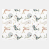 Wale Wasserfarbe unter dem Meer Geschenkpapier Set (Vorderseite)