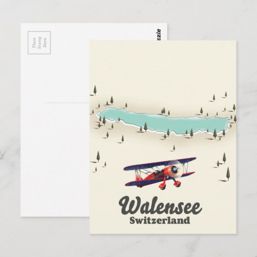 Walensee Schweiz Karte (Vorne/Hinten)