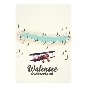 Walensee Schweiz Karte Fotodruck