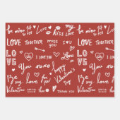 Walentine 19" x 29" Papierblätter, Matte Geschenkpapier Set (Vorderseite 3)