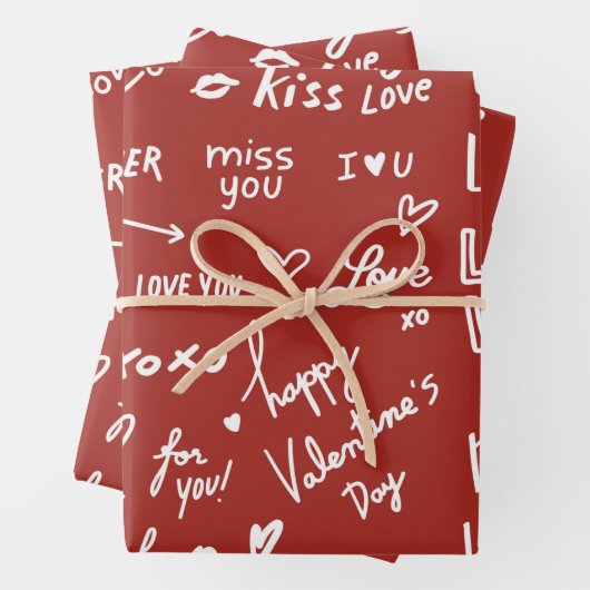 Walentine 19" x 29" Papierblätter, Matte Geschenkpapier Set (Beispiel)