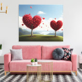 Walentiner Tagesdesign, Baumherz Leinwanddruck (Insitu (Wohnzimmer))
