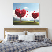 Walentiner Tagesdesign, Baumherz Leinwanddruck (Insitu (Schlafzimmer))