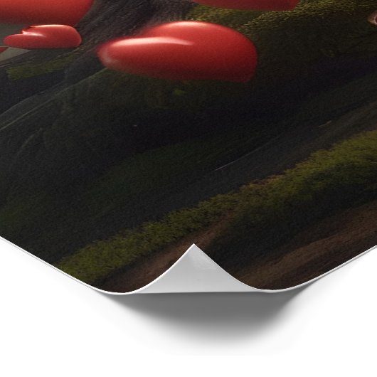 Walentiner Tagesdesign, Baumherz Poster (Ecke)