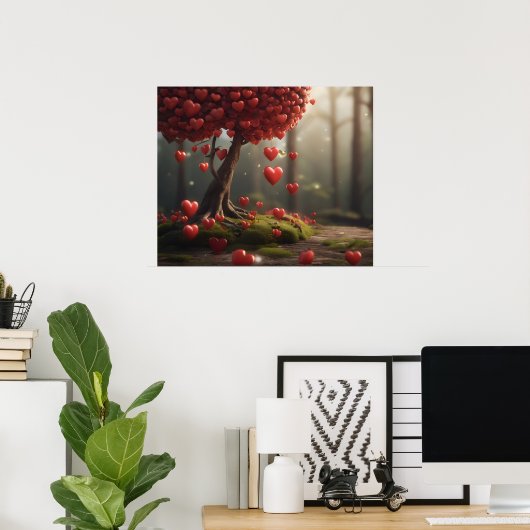 Walentiner Tagesdesign, Baumherz Poster (Heimbüro)