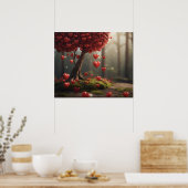 Walentiner Tagesdesign, Baumherz Poster (Küche)