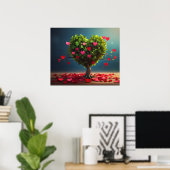 Walentiner Tagesdesign, Baumherz Poster (Heimbüro)