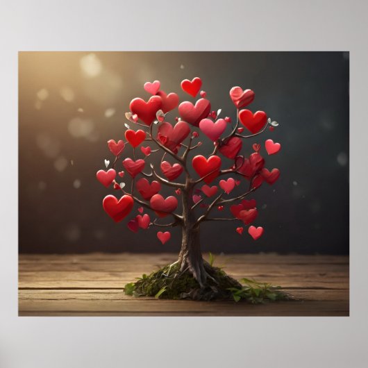 Walentiner Tagesdesign, Baumherz Poster (Vorne)