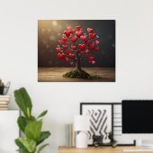 Walentiner Tagesdesign, Baumherz Poster (Heimbüro)