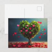 Walentiner Tagesdesign, Baumherz Postkarte (Vorne/Hinten)