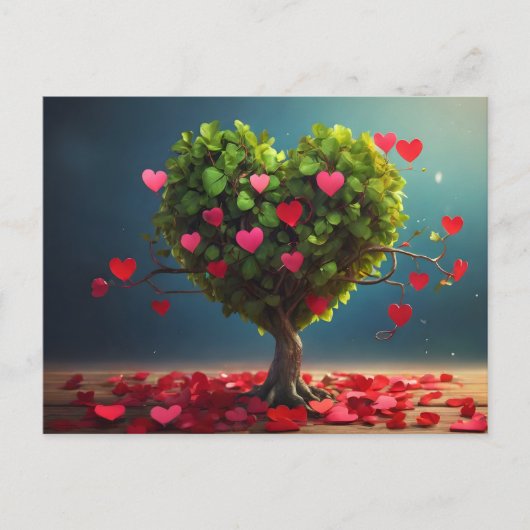 Walentiner Tagesdesign, Baumherz Postkarte (Vorderseite)