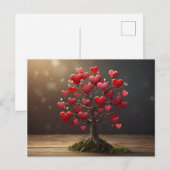 Walentiner Tagesdesign, Baumherz Postkarte (Vorne/Hinten)