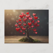 Walentiner Tagesdesign, Baumherz Postkarte (Vorderseite)
