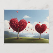 Walentiner Tagesdesign, Baumherz Postkarte (Vorderseite)