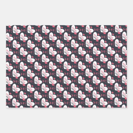 Walentiner-Tagesumschlagpapier Geschenkpapier Set (Vorderseite 3)