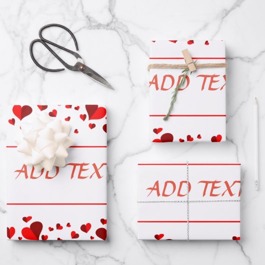 Walentiner-Tagesumschlagpapier Geschenkpapier Set (Vorderseite)
