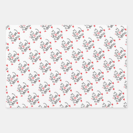 Walentiner-Tagesumschlagpapier Geschenkpapier Set