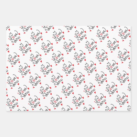 Walentiner-Tagesumschlagpapier Geschenkpapier Set (Vorderseite)