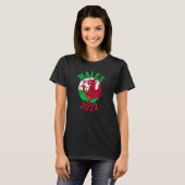 Wales 2022 Fußball-Fördermeisterschaft Fußball Fuß T-Shirt (Vorne ganz)