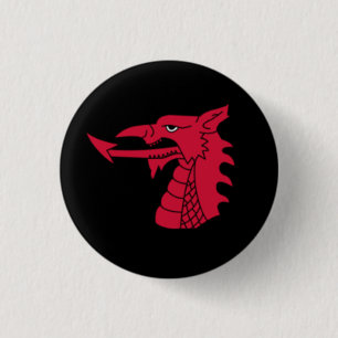 Wales-Abzeichen - Waliser-Drache-Kopf auf Button