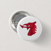 Wales-Abzeichen - Waliser-Drache-Kopf Button (Vorne & Hinten)