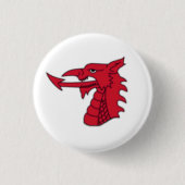 Wales-Abzeichen - Waliser-Drache-Kopf Button (Vorderseite)